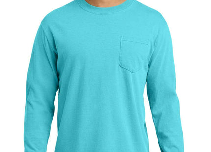 COMFORT COLORS Heavyweight Ring Spun Long Sleeve Pocket Tee 4410 Lagoon