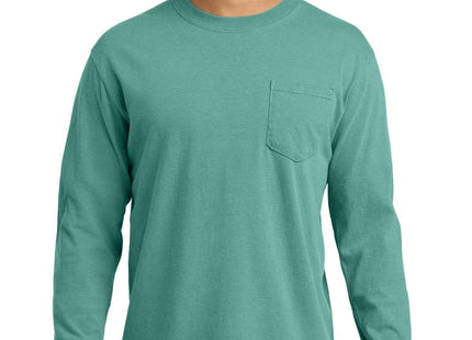 COMFORT COLORS Heavyweight Ring Spun Long Sleeve Pocket Tee 4410 Seafoam