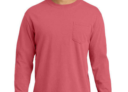 COMFORT COLORS Heavyweight Ring Spun Long Sleeve Pocket Tee 4410 Watermelon