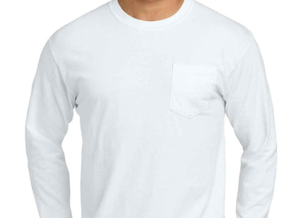 COMFORT COLORS Heavyweight Ring Spun Long Sleeve Pocket Tee 4410 White
