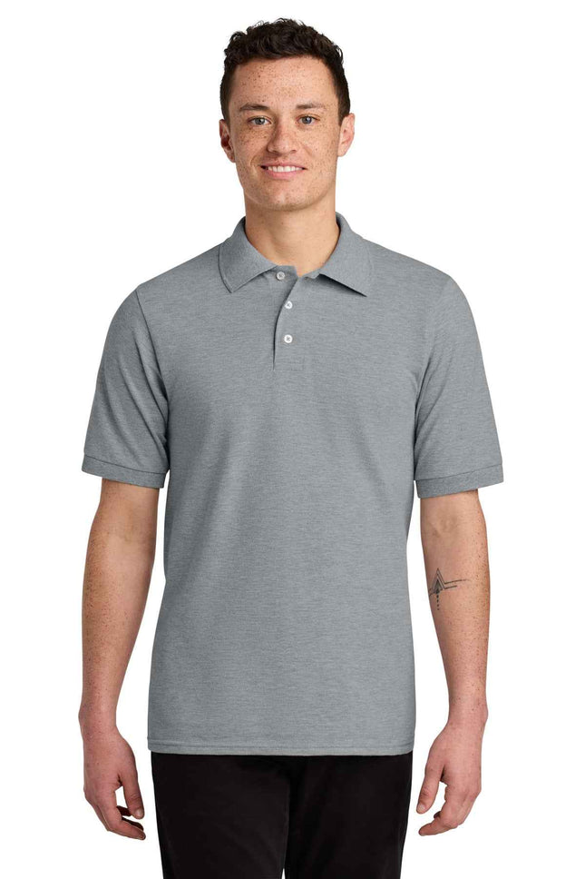 Jerzees Unisex Premium Ring Spun Cotton Pique Sport Shirt 443M Athletic Heather