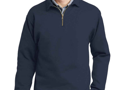 Jerzees Super Sweats NuBlend 1/4Zip Sweatshirt with Cadet Collar 4528M J. Navy