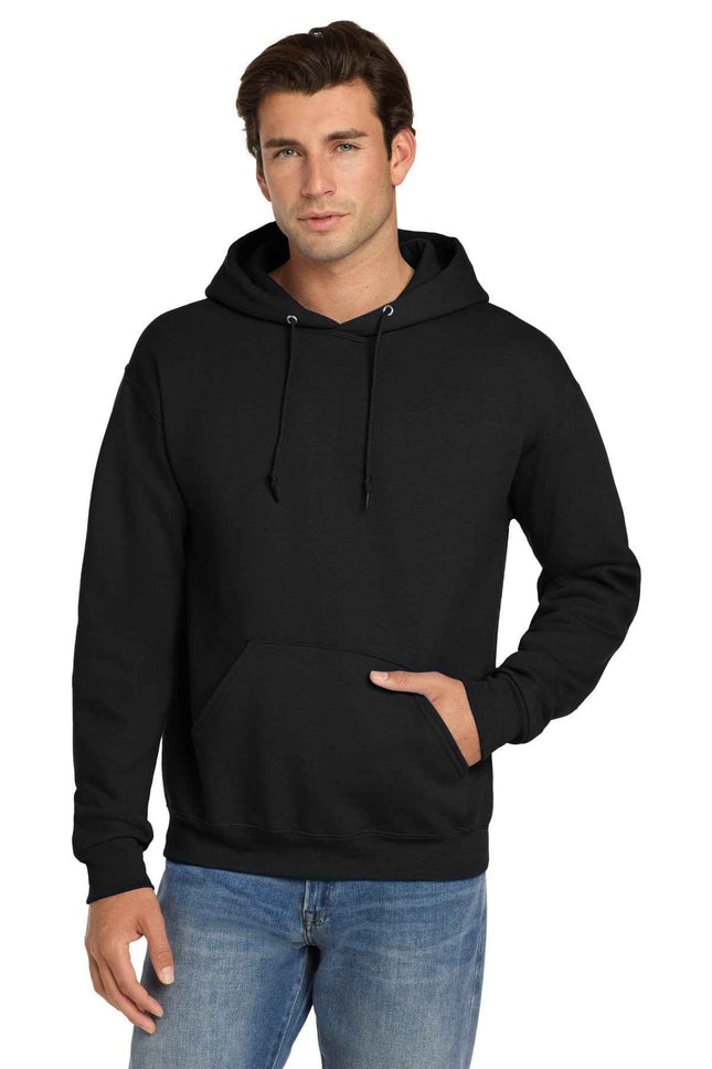 Jerzees Super Sweats NuBlend Pullover Hooded Sweatshirt 4997M Black