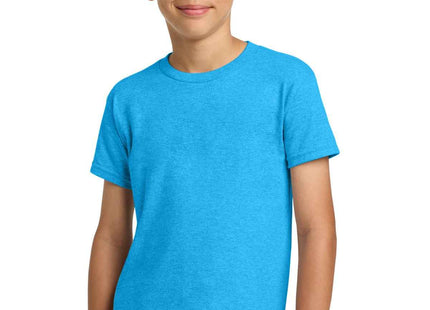 Gildan Youth Heavy Cotton 100% Cotton T Shirt 5000B Heather Sapphire