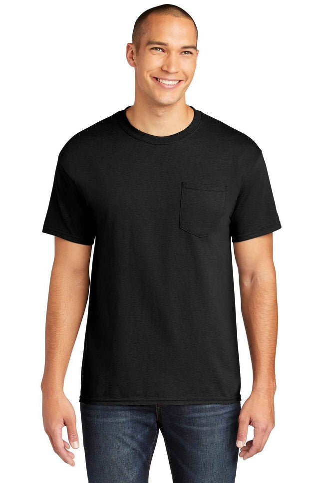 Gildan Heavy Cotton 100% Cotton Pocket T Shirt 5300 Black