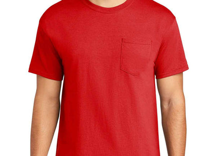 Gildan Heavy Cotton 100% Cotton Pocket T Shirt 5300 Red