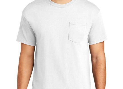 Gildan Heavy Cotton 100% Cotton Pocket T Shirt 5300 White