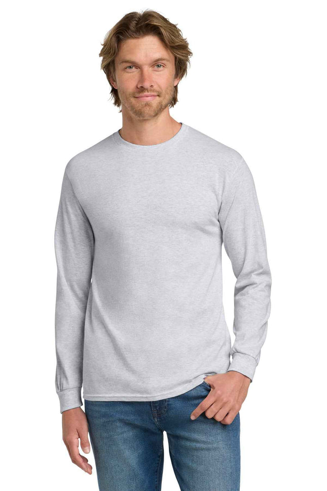 Gildan Heavy Cotton 100% Cotton Long Sleeve T Shirt 5400 Ash