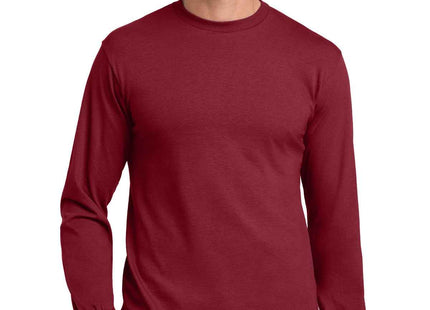 Gildan Heavy Cotton 100% Cotton Long Sleeve T Shirt 5400 Cardinal Red