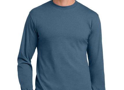 Gildan Heavy Cotton 100% Cotton Long Sleeve T Shirt 5400 Indigo Blue