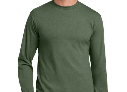 Gildan Heavy Cotton 100% Cotton Long Sleeve T Shirt 5400 Military Green