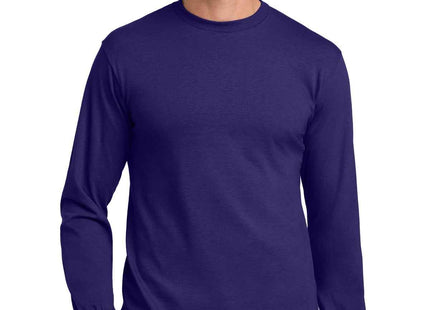 Gildan Heavy Cotton 100% Cotton Long Sleeve T Shirt 5400 Purple