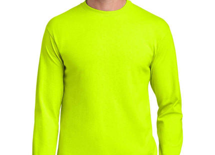 Gildan Heavy Cotton 100% Cotton Long Sleeve T Shirt 5400 Safety Green