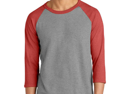 Jerzees Unisex Premium Blend Combed Ring Spun 3/4Sleeve Raglan 560R Oxford Fiery Red Heather