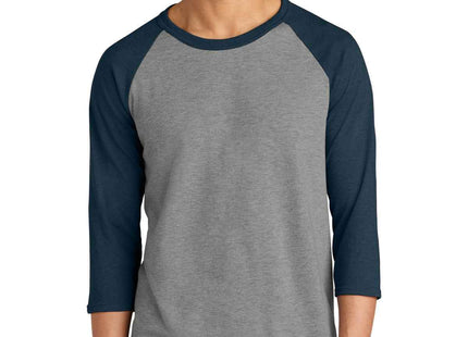 Jerzees Unisex Premium Blend Combed Ring Spun 3/4Sleeve Raglan 560R Oxford Indigo Heather