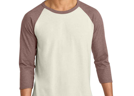Jerzees Unisex Premium Blend Combed Ring Spun 3/4Sleeve Raglan 560R Sweet Cream Heather Heather Mauve