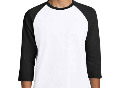 Gildan Heavy Cotton™ 3/4Sleeve Raglan T Shirt 5700 White Black