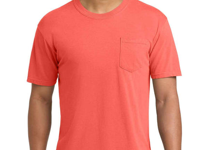 COMFORT COLORS Heavyweight Ring Spun Pocket Tee 6030 Neon Red Orange
