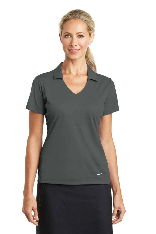 Nike Women's DriFIT Vertical Mesh Polo 637165 Anthracite