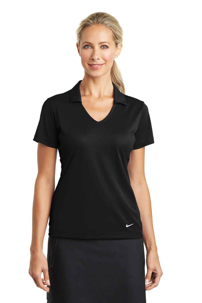 Nike Women's DriFIT Vertical Mesh Polo 637165 Black