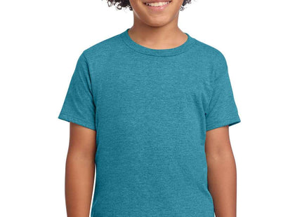 Gildan Youth Softstyle T Shirt 64000B Heather Galapagos Blue