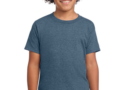 Gildan Youth Softstyle T Shirt 64000B Heather Indigo