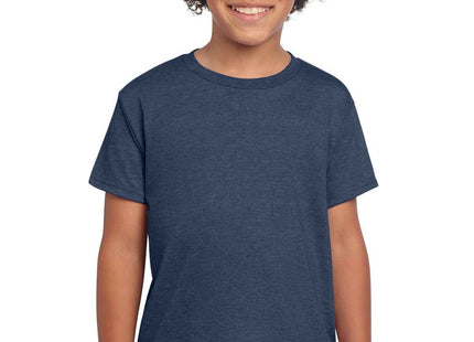 Gildan Youth Softstyle T Shirt 64000B Heather Navy