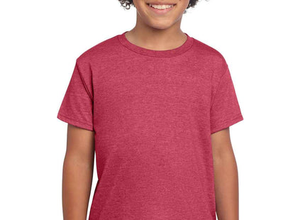 Gildan Youth Softstyle T Shirt 64000B Heather Red
