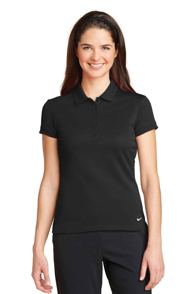 Nike Women's DriFIT Solid Icon Pique Modern Fit Polo 746100 Black