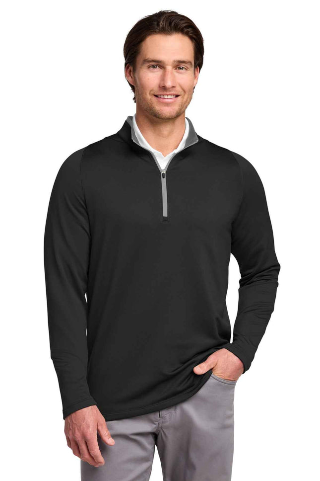 Nike DriFIT Stretch 1/2Zip CoverUp 779795 Black Dark Grey