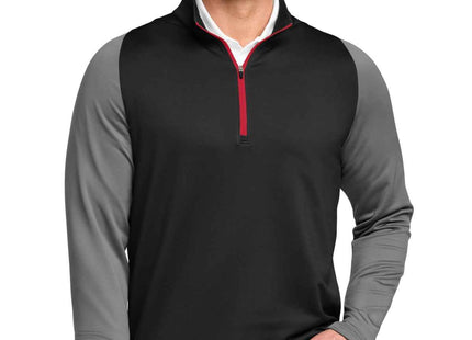 Nike DriFIT Stretch 1/2Zip CoverUp 779795 Black Dark Grey Gym Red