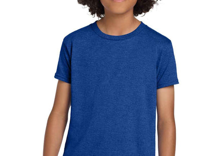 Gildan Youth DryBlend 50 Cotton/50 Poly T Shirt 8000B Heather Deep Royal
