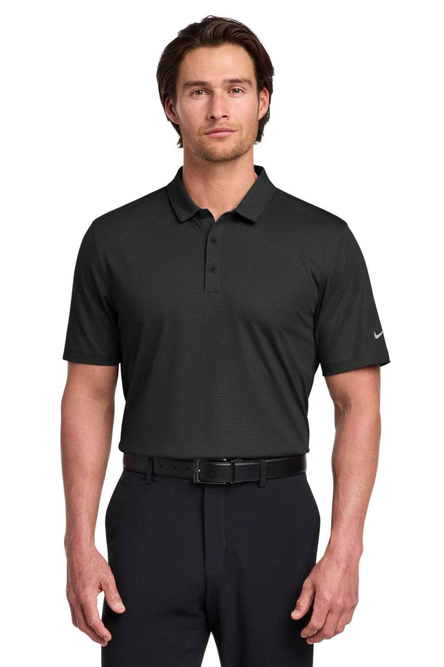 Nike DriFIT Embossed TriBlade Polo 838964 Black