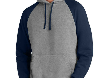 Jerzees Unisex NuBlend Colorblock Raglan Hoodie Sweatshirt 96C Oxford J. Navy