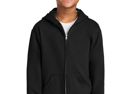 Jerzees Youth NuBlend FullZip Hooded Sweatshirt 993B Black