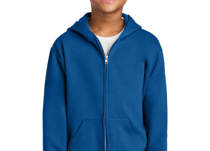 Jerzees Youth NuBlend FullZip Hooded Sweatshirt 993B Royal