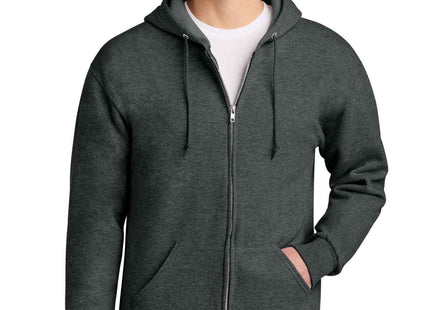 Jerzees NuBlend FullZip Hooded Sweatshirt 993M Black Heather