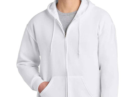 Jerzees NuBlend FullZip Hooded Sweatshirt 993M White