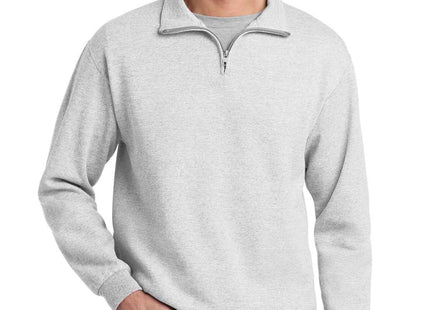 Jerzees NuBlend 1/4Zip Cadet Collar Sweatshirt 995M Ash