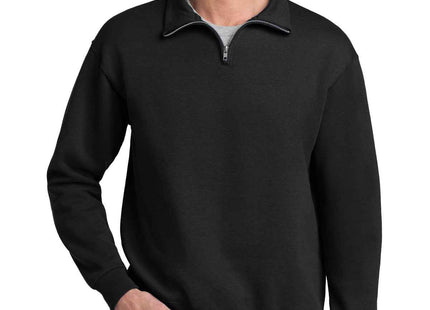 Jerzees NuBlend 1/4Zip Cadet Collar Sweatshirt 995M Black