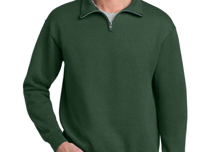 Jerzees NuBlend 1/4Zip Cadet Collar Sweatshirt 995M Forest Green