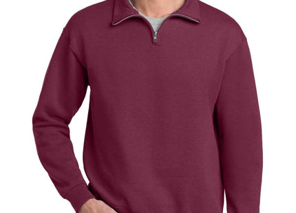 Jerzees NuBlend 1/4Zip Cadet Collar Sweatshirt 995M Maroon