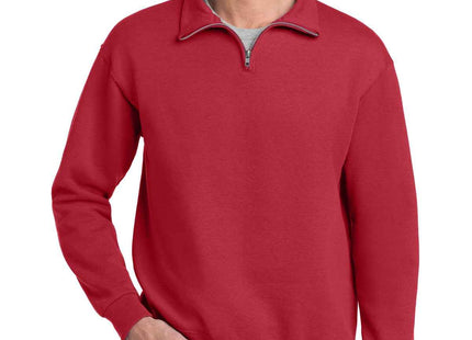Jerzees NuBlend 1/4Zip Cadet Collar Sweatshirt 995M True Red