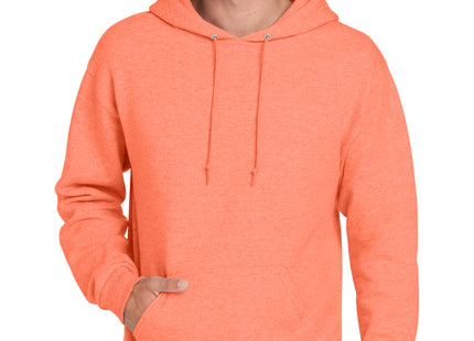 Jerzees NuBlend Pullover Hooded Sweatshirt 996M Retro Heather Coral