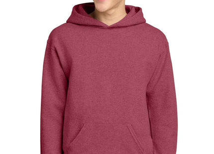 Jerzees Youth NuBlend Pullover Hooded Sweatshirt 996Y Vintage Heather Red