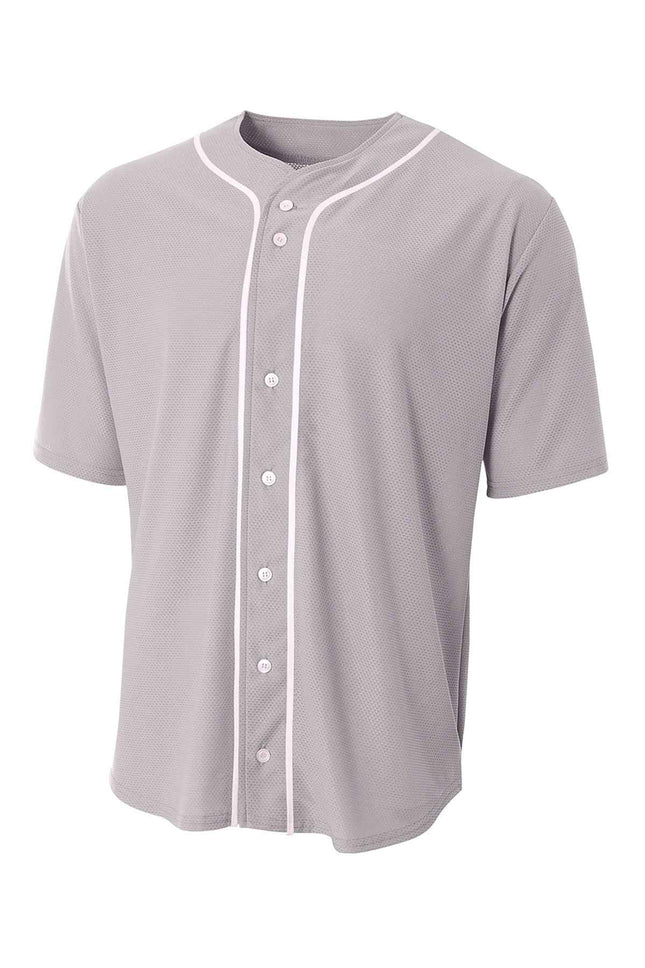 A4 Short Sleeve FullButton Baseball Top A4N4184