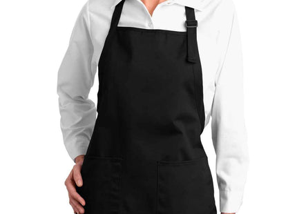 Port Authority FullLength Apron with Pockets A500 Black OSFA