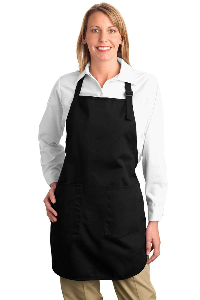 Port Authority FullLength Apron with Pockets A500 Black OSFA