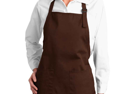 Port Authority FullLength Apron with Pockets A500 Coffee Bean OSFA