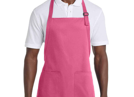 Port Authority FullLength Apron with Pockets A500 Awareness Pink OSFA